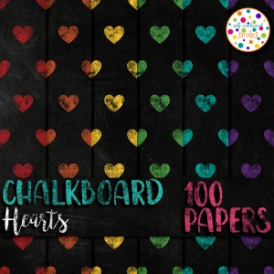 chalkboard hearts preview